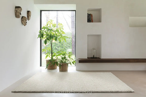 LANA 柔境羊毛亮絲厚織地毯象牙白 100 情境