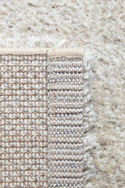 LANA 柔境羊毛亮絲厚織地毯灰褐 110 背面特寫