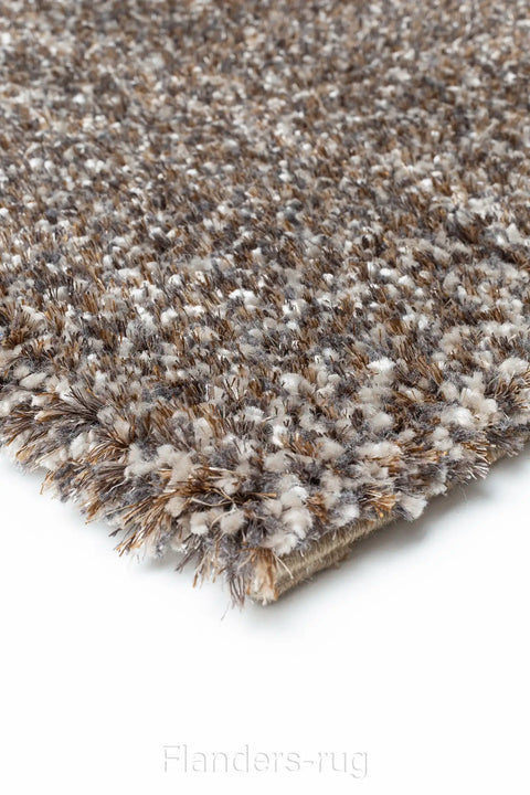 LANA 柔境羊毛亮絲厚織地毯灰褐 910 前緣特寫