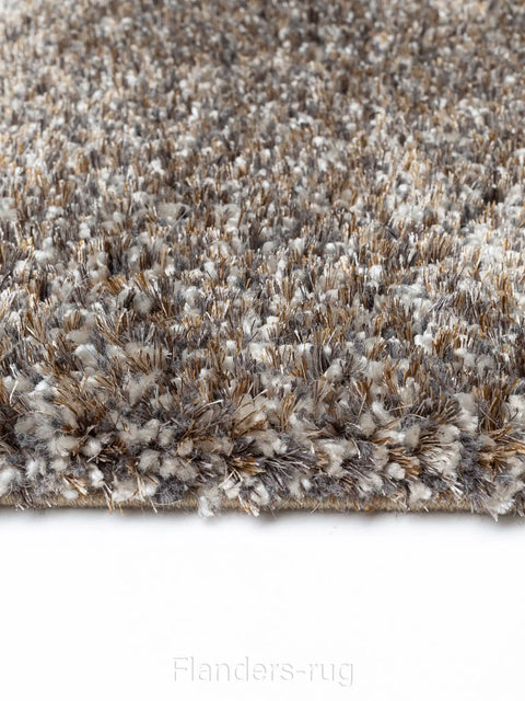 LANA 柔境羊毛亮絲厚織地毯灰褐 910側邊特寫