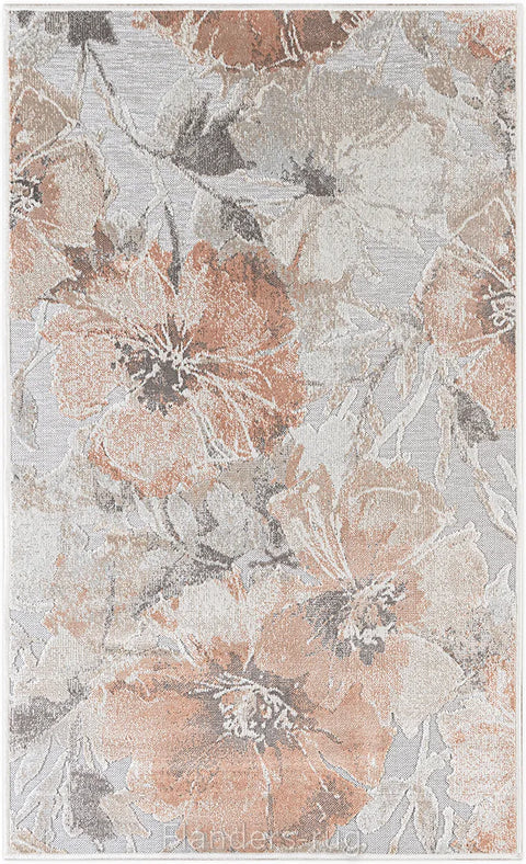 摺紙花卉系列立體浮雕雪尼爾絲毯~11035-696991罌粟花-67x110cm