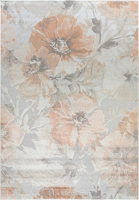 摺紙花卉系列立體浮雕雪尼爾絲毯~11035-696991罌粟花