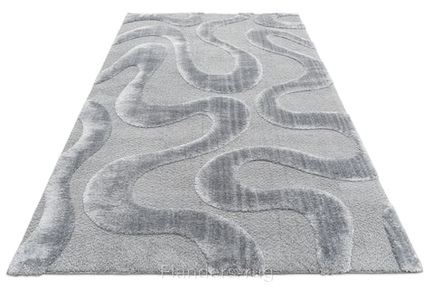 雅致抽象線條舒適長毛地毯~5171-13007仙納度(俯視)