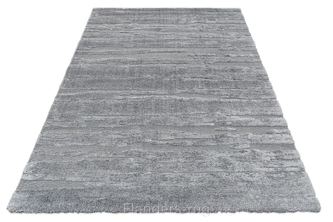 雅致抽象線條舒適長毛地毯~5171-13025雲間灰(俯視)