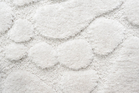 雅致抽象線條舒適長毛地毯~6191-13030雪原(近拍)