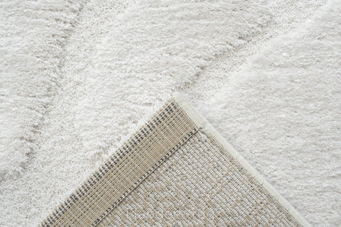 雅致抽象線條舒適長毛地毯~6191-13037霜痕(背面)