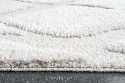 雅致抽象線條舒適長毛地毯~6191-13037霜痕(側邊)