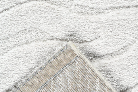 雅致抽象線條舒適長毛地毯~6191-13046涓流(背面)