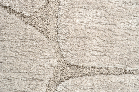 舒適家雲柔刻紋簡約風圓角造型地毯~2383-14067原野米(近拍)