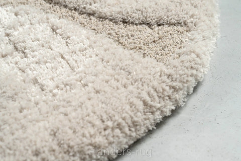 舒適家雲柔刻紋簡約風圓角造型地毯~2383-14067原野米(邊緣)