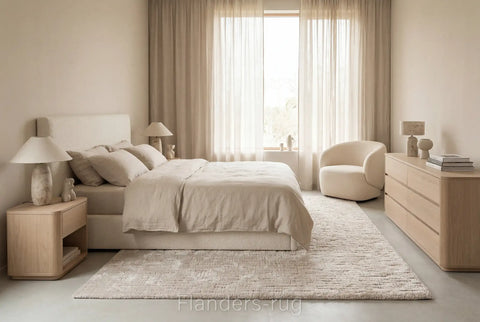 舒適家雲柔刻紋簡約風地毯~2323-14500奢柔米(情境)