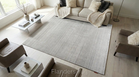 Ligne Pure手工編織羊毛混絲地毯~214.001.900Ripple灰白(情境)