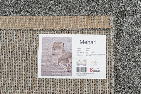 魅力素色雙股紗長毛地毯~4248-23001灰銀(標籤)