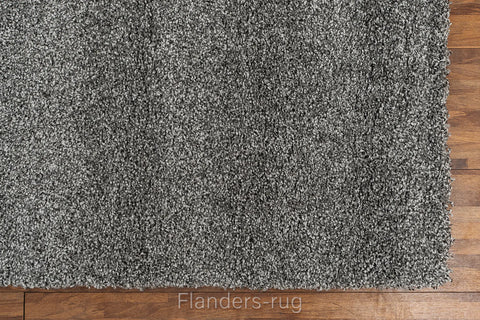 魅力素色雙股紗長毛地毯~4248-23001灰銀(角落)