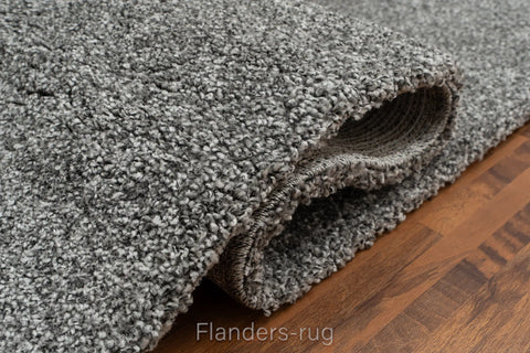 魅力素色雙股紗長毛地毯~4248-23001灰銀(紋理)