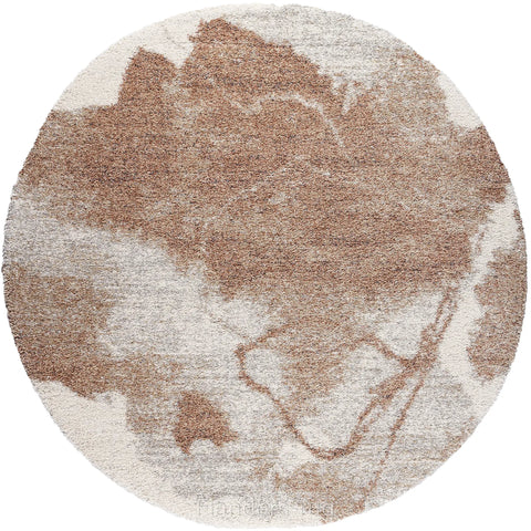 魅力北歐風雙股紗長毛圓形地毯~6727-23098渲染