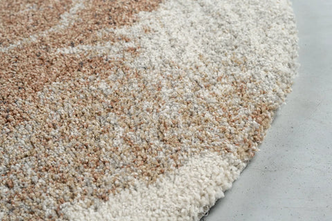 魅力北歐風雙股紗長毛圓形地毯~6727-23098渲染(邊緣)