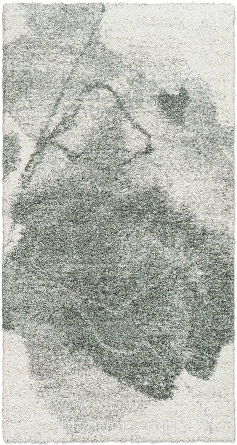 魅力北歐風雙股紗長毛床邊地毯~6747-23098渲染灰綠 | 80x150cm