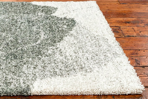 魅力北歐風雙股紗長毛床邊地毯~6747-23098渲染灰綠 | 80x150cm | 紋理