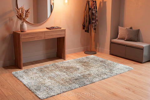 魅力北歐風雙股紗長毛床邊地毯~6787-23120暈印 | 80x150cm | 玄關