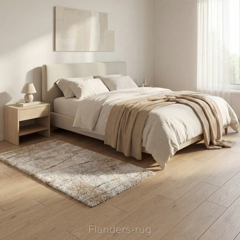 魅力北歐風雙股紗長毛床邊地毯~6787-23123緩移 | 80x150cm | 房間情境