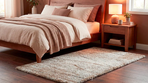 魅力北歐風雙股紗長毛床邊地毯~6787-23123緩移 | 80x150cm | 床邊毯