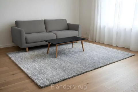 魅力素色雙股紗長毛地毯~4258-23500灰銀(情境)