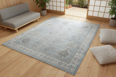 樂帆笛薄型化生態嫘縈絲毯~5666-27308霜青(情境)