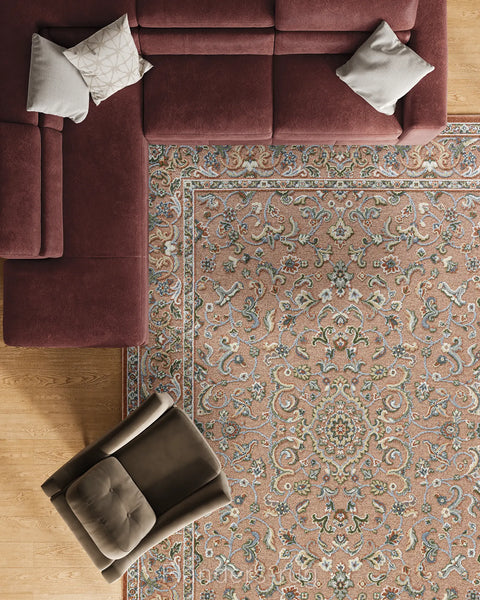 花呢再生纖維立體浮雕絲絨地毯~111115-35010陶蔓(俯視)