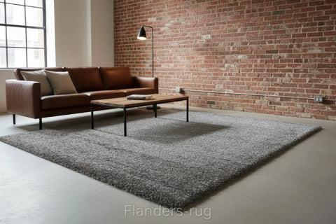 黎明素色雙股紗長毛地毯~9999-39001銀灰(情境)