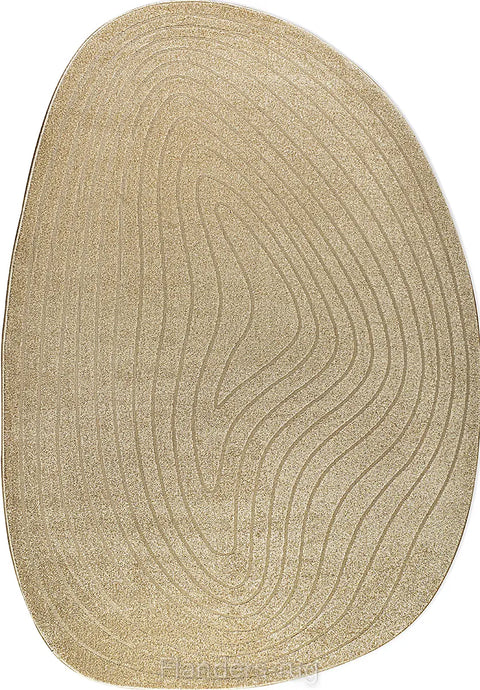 特倫堤諾素色刻紋不規則形地毯~9191-41064