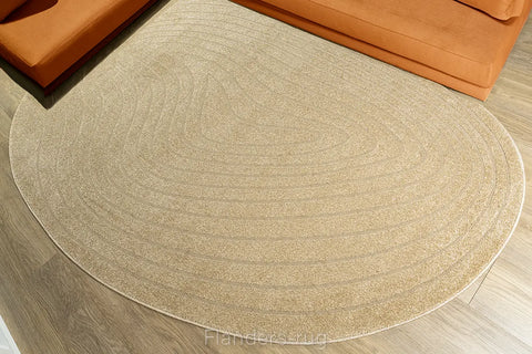 特倫堤諾素色刻紋不規則形地毯~9191-41064(情境)