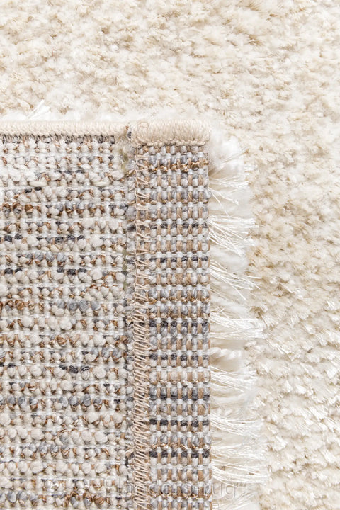 HUSK 原境羊毛亮絲厚織地毯灰褐 100 背面特寫