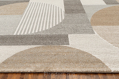 范倫堤諾抽象藝術地毯~6191-46052律動金(前緣)