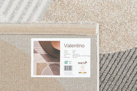 范倫堤諾抽象藝術地毯~6191-46052律動金(標籤)