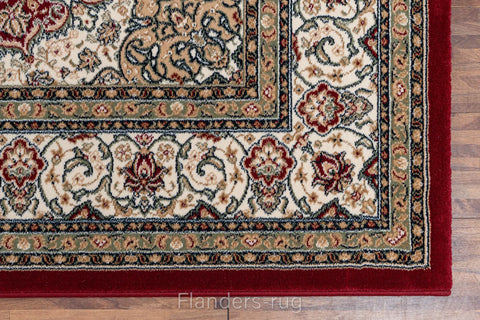 達文西百萬針高密度古典地毯~1414-57119卡山紅(角落)