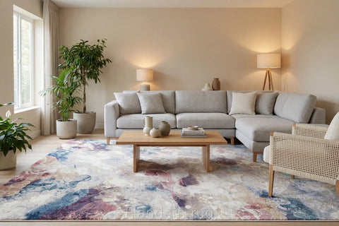 當代藝術家系列高密度抽象地毯~9191-63320雲霞(情境)