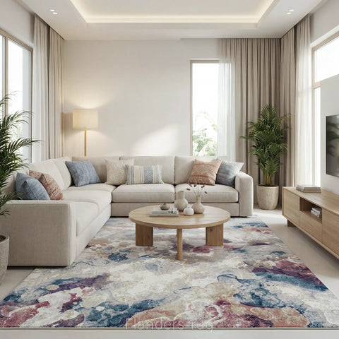 當代藝術家系列高密度抽象地毯~9191-63320雲霞(情境)