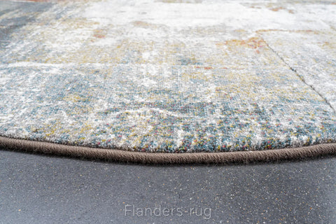 當代藝術家系列高密度抽象圓形地毯~9290-63723桑田(側邊)