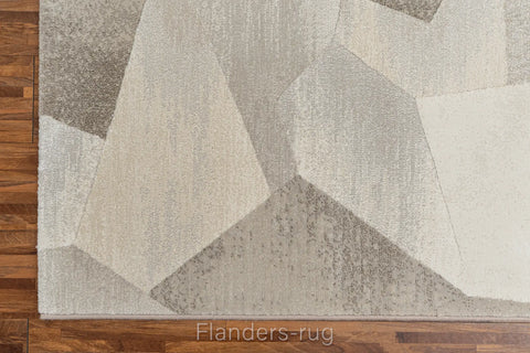 當代藝術家系列高密度抽象地毯~6575-63925曼奇尼灰褐(角落)