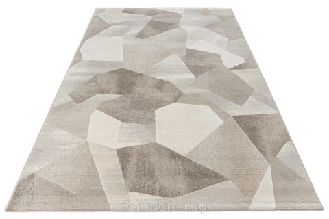 當代藝術家系列高密度抽象地毯~6575-63925曼奇尼灰褐(俯視)