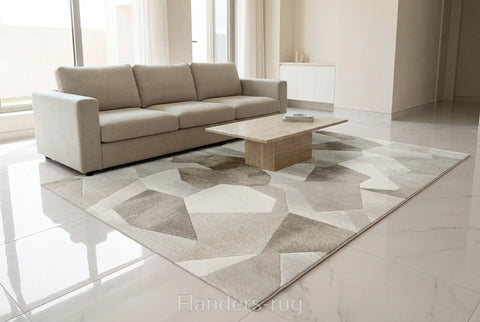 當代藝術家系列高密度抽象地毯~6575-63925曼奇尼灰褐(情境)