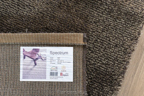 光譜極簡風細絲長毛地毯~80001-3333黑金(背面)