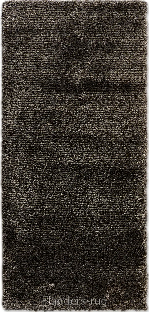 光譜極簡風細絲長毛地毯~80001-3333黑金