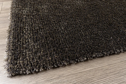 光譜極簡風細絲長毛地毯~80001-3333黑金(前緣)