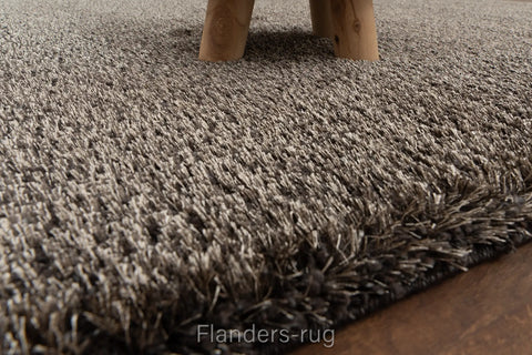 光譜極簡風細絲長毛地毯~3333-80001黑金(凹陷)