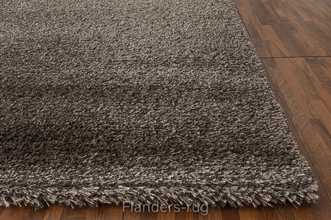 光譜極簡風細絲長毛地毯~3333-80001黑金(前緣)