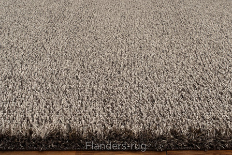 光譜極簡風細絲長毛地毯~3333-80001黑金(側邊)