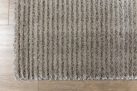 光譜極簡風細絲長毛床邊地毯~80003-4656灰銀-80x150cm(角落)