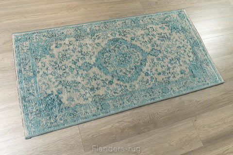 安緹卡復古風純棉雪尼爾平織地毯~91269-500399-70x140cm(側拍)